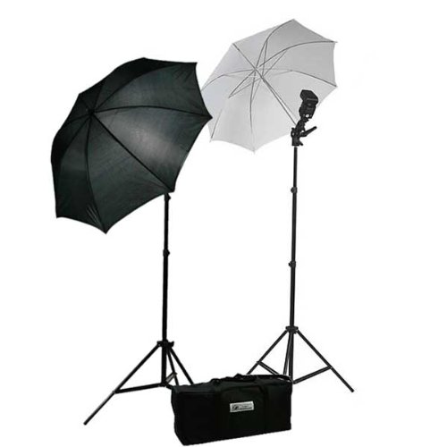 ePhoto Double Speedlite Flash Kit Photo Studio Flash Mount Umbrellas Kit with Case by ePhotoInc HUB4