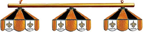 New Orleans Saints Pool Table Light - Stained Glass Shades