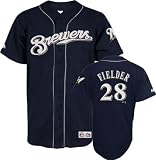 Prince Fielder Milwaukee Brewers Navy #28 Youth Player Jersey