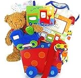 Choo Choo Train New Baby Boy Gift Basket - Great Shower Gift Idea for Newborns