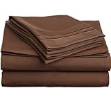 King Size Chocolate Brown 4 Pc. Sheet Set 1200 TC Deep Pockets