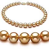 Gold 11-15mm AAA South Sea Pearl Necklace 18 inch