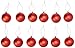 Vickerman Drilled UV Matte Ball Ornaments, 2.75-Inch, Red, 12-Pack