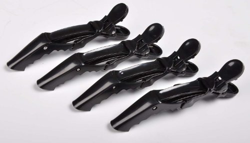 CROCODILE Thick Hair Strong Hold Hairdressing Clips x4