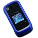 Crystal Hard Blue Solid Faceplate Cover Case for Motorola Entice W766 Verizon [WCP397]