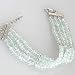 14K White Gold Aquamarine Bead & Pearl Bracelet - OldCities Estate Jewelry