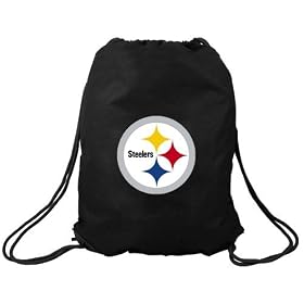 Pittsburgh Steelers Black Nylon Drawstring Backpack