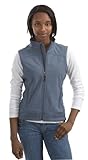 Upscale Ladies Glacier Microfleece Soft Shell Vest - Atlantic Blue, Ladies XL