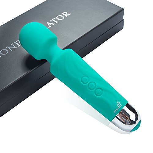 Meili Wireless Therapeutic Massager Wand Waterproof with Multi-Speed,Muscle Electric Massagers--Green