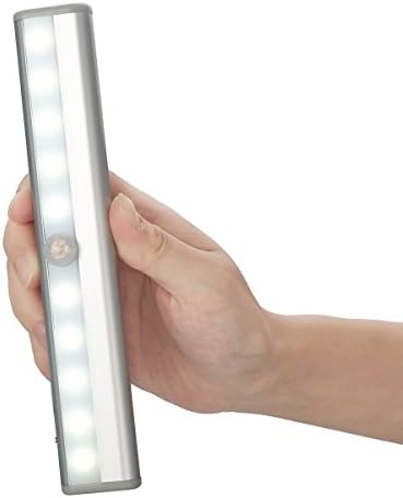 LED Motion Sensing Light. QVOIT Stick-on Portable 10-LED Closet Cabinet LED Wireless Motion Sensing / Stairs Light / Step Light (Battery Operated)