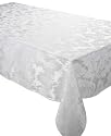 69"RND DAMASK TABLECLOTH WHITE