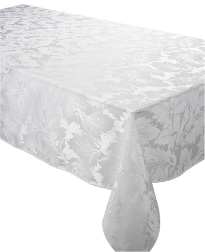 70X90 DAMASK TABLECLOTH WHITE