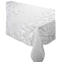 69"RND DAMASK TABLECLOTH WHITE