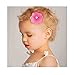Pearl Poppy flower hair clip - Girl Wispy Clippy - best no slip barrette for fine hair(GC4-White)