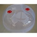 Easy Grip Plastic Microwave Cooking Dish Cover 25cm ~ Extra Strong & Dishwasher Safe