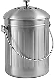 Chef's Star Compost Bin 1 Gallon Stainless Steel