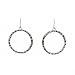 Earrings - E3 - Swarovski (tm) Crystal Circles - O (1") ~ Hematite