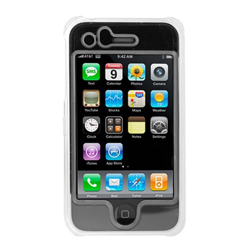 Transparent Clear Crystal Snap-on Cover Case for Apple 2nd Generation Iphone 3G Smartphone