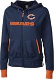 Womens Chicago Bears Navy Chant Full Zip Hooded Sweatshirt
