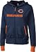 Womens Chicago Bears Navy Chant Full Zip Hooded Sweatshirt