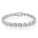 Sterling Silver & Diamond Hugs And Kisses Bracelet 7.5