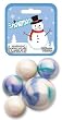 Mega Marbles SNOWMAN MARBLE NET (1 Shooter Marble & 24 Player Marbles)