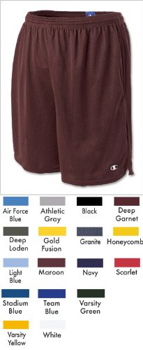 Champion Long Mesh Mens Shorts  Pockets, S-Scarlet 