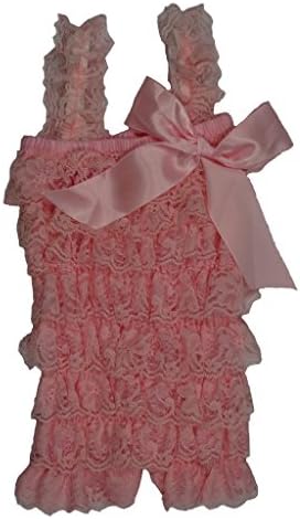 Lilly Bow Peep Baby-Girls Lace Petti Romper Small Light Pink