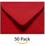 #17 Mini Gift Card Envelopes (2 11/16 x 3 11/16) - Ruby Red (50 Qty.)| Perfect for Holiday Gifts and Year End Gratuity