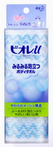 ビオレｕ みるみる泡立つボディタオル ブルー
