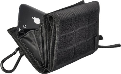 Mil-iWallet with Carabiner: 2-in-1 wallet and phone holster/ case for iPhone 3G, 3GS, iPod Touch, Motorola Droid, Blackberry, HTC, Android smart phones by Hazard4