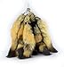 URSFUR Coyote Tail Bag Charm Pendant (16 Inches, silver & Primary tail)