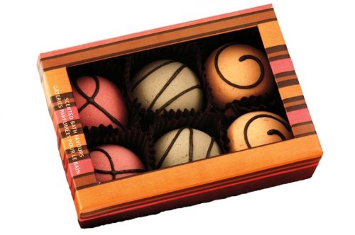 Upper Canada Soap And Candle Body Truffles Gift Box with 6 Scented Bath Fizzies,