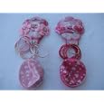 Cute little Girls Hair accessory and Little Change purse set ,Comprising Ponios ,Hair clips and Purse.Available in 2 Colours Cerise pink and Pale pink.Brand new with tags in packet .Ideal Party bag gift.'