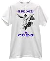 JESUS LOVES THE CUBS BASEBALL TEE SHIRT jersey