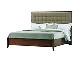 King Stanley Furniture Hudson Street Avenue Upholstered Panel Bed in Warm C ....