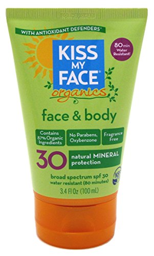 Kiss My Face Spf#30 Organics Face And Body Sunscreen 3.4oz
