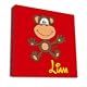 Monkey Childrens Personalised Canvas