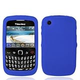 Blue Silicone Rubber Gel Soft Skin Case Cover for Blackberry Curve 8520 853 ....