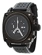 Adee Kaye #AK7270-MIPB Men's Stainless Steel Silicone Strap Oversize Chronograph Watch