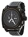 Adee Kaye #AK7270-MIPB Men's Stainless Steel Silicone Strap Oversize Chronograph Watch