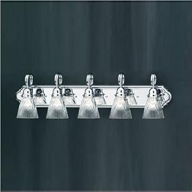 Trumpet Arm Vanity Light in Polished Chrome