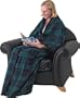 Maxam Soft Fleece Snuggle Blanket transforms into robe