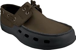 crocs Men's Cove Slip-On Deck Shoe, Lacing On Top, Side Vents Croslite