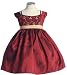 New Burgundy & Gold Embroidered Dress 12M (SK B3038)