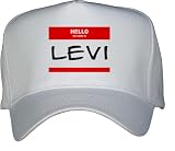 HELLO my name is LEVI White Hat / Baseball Cap