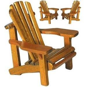 Adirondack Chair Miniature Replica (Weathered Look) (Made of Wood) 4