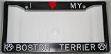 Paw Prints I Love My Boston Terrier Frame