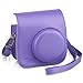 CAIUL Compatible Mini 8 Camera Case Bag with Soft PU Leather Material for Fujifilm Instax Mini 8 8+ 9 Film Camera (Purple)