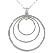 Sterling Silver Perpetual Motion Polished Circles Pendant with 18 inch Cable Chain